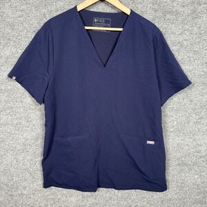 Figs Womens Sz XXL Scrub Top Navy Blue Casma Technical Collection STYLE#: FW1100